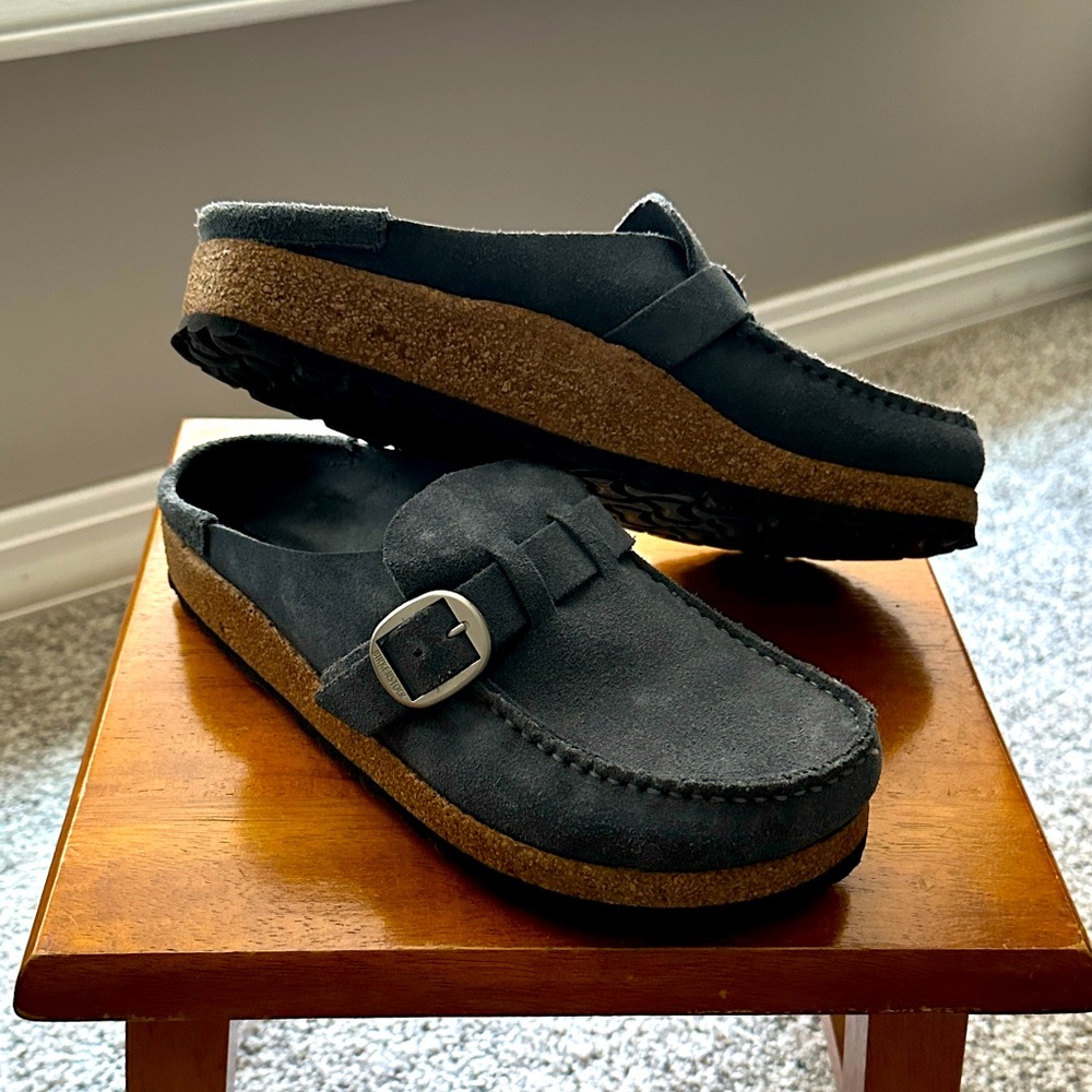 Birkenstock Buckley Blue Suede Clogs EU 40/ US 9